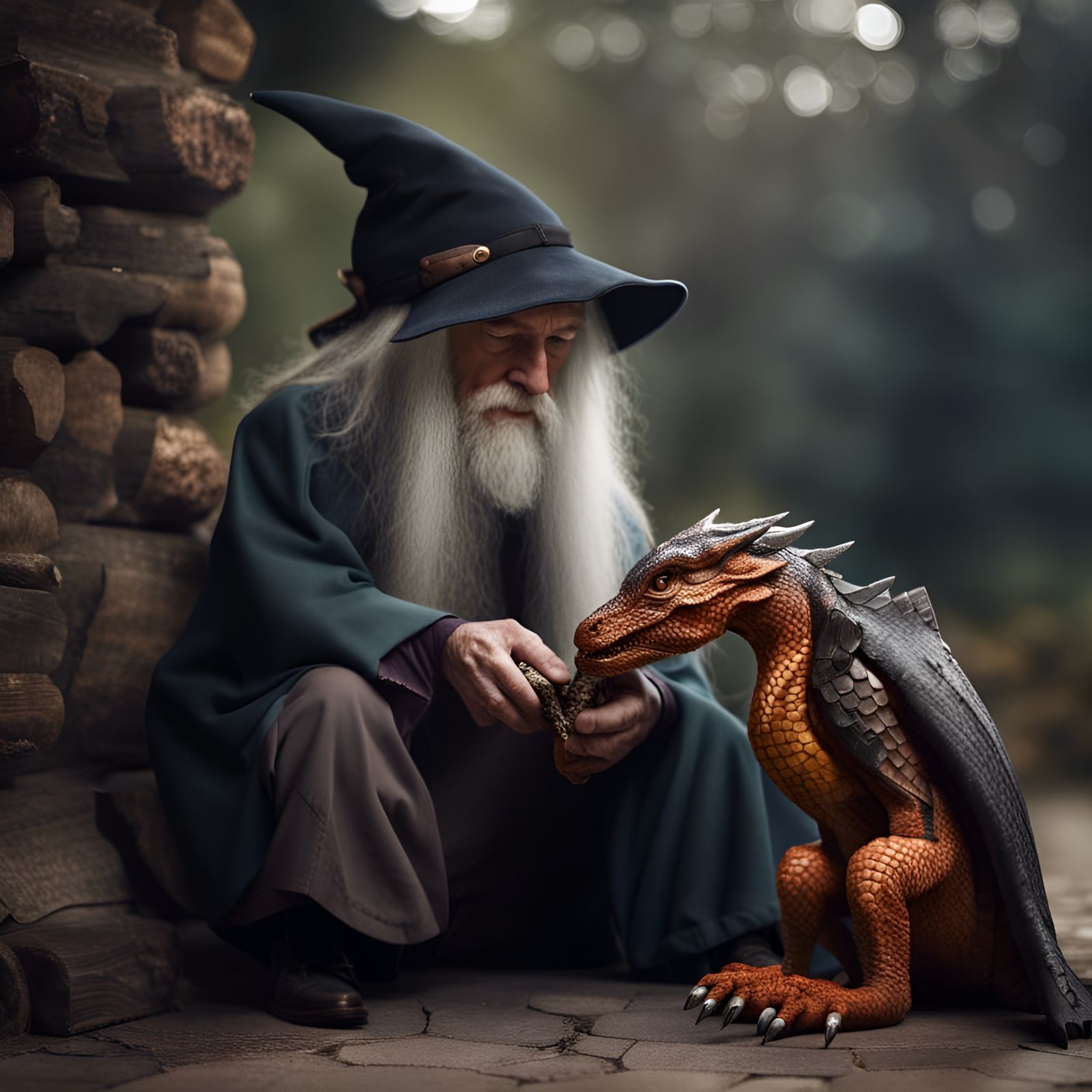 Wizard Comforts Dragon
