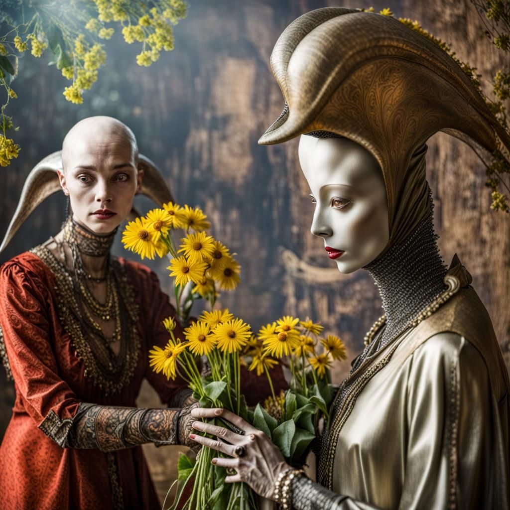 Surreal Alien Restaurant Celebration in Eldritch Light