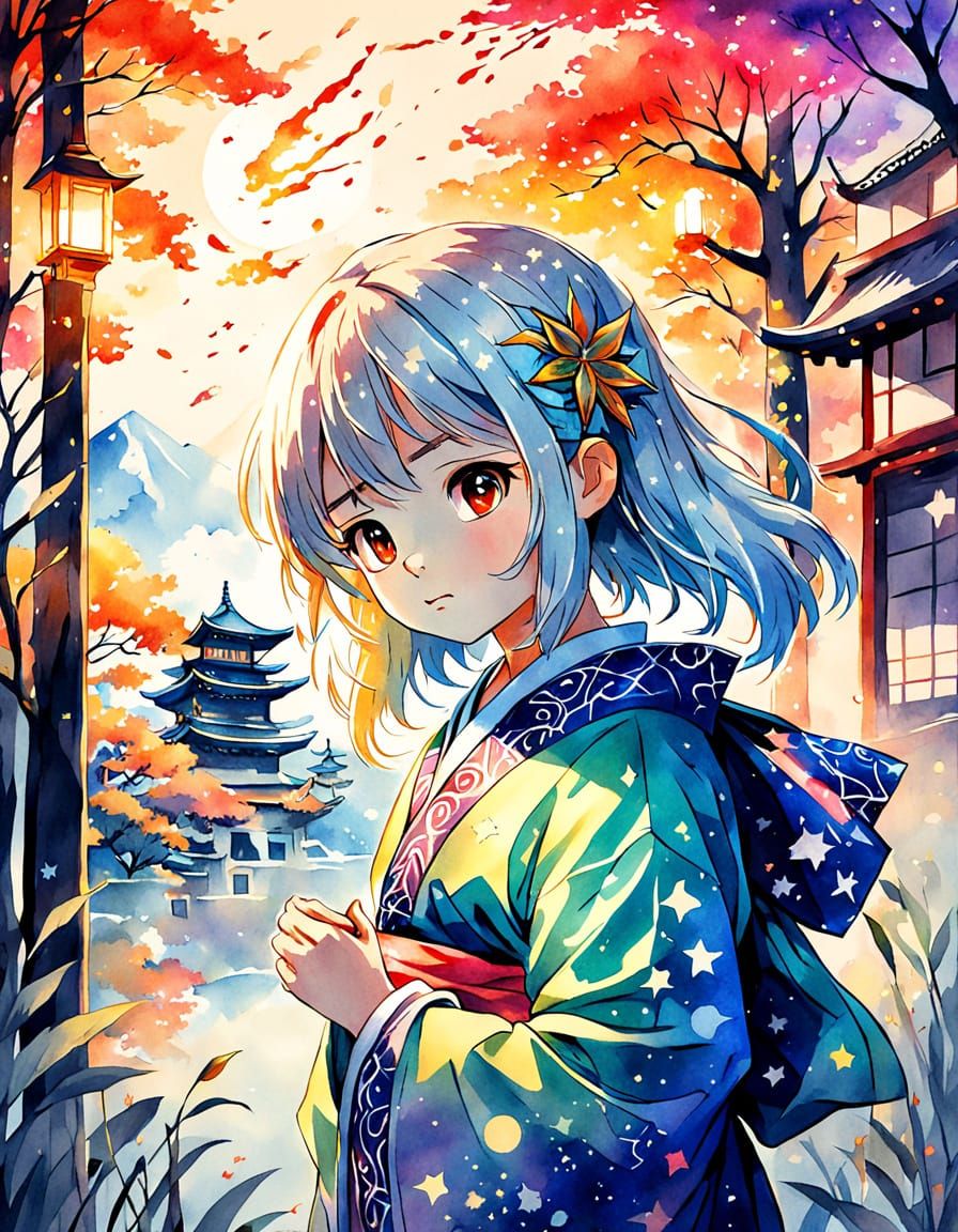 Teenager's Animated Rocket Launch in Manga Style