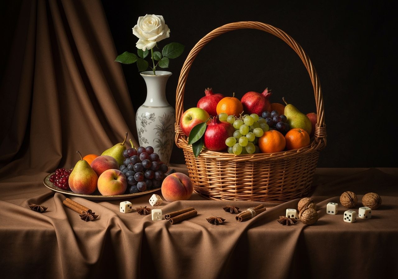 Dutch Golden Age Still Life with Fruit and Opulent Details