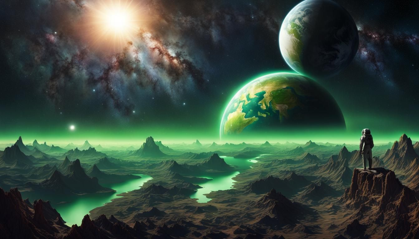 Hyperrealistic Earth Amidst a Starry Expanse