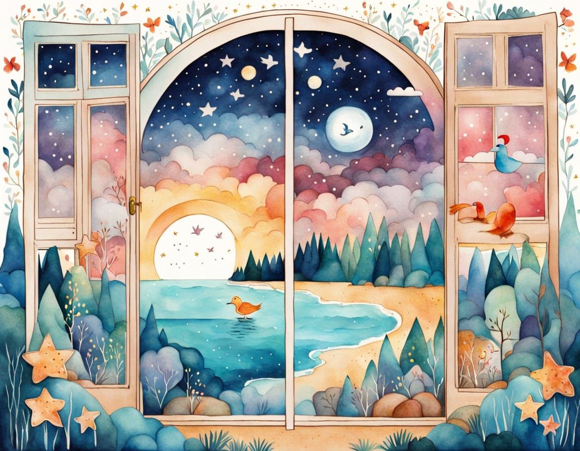 Surreal Doorway to Desert Dreamscape