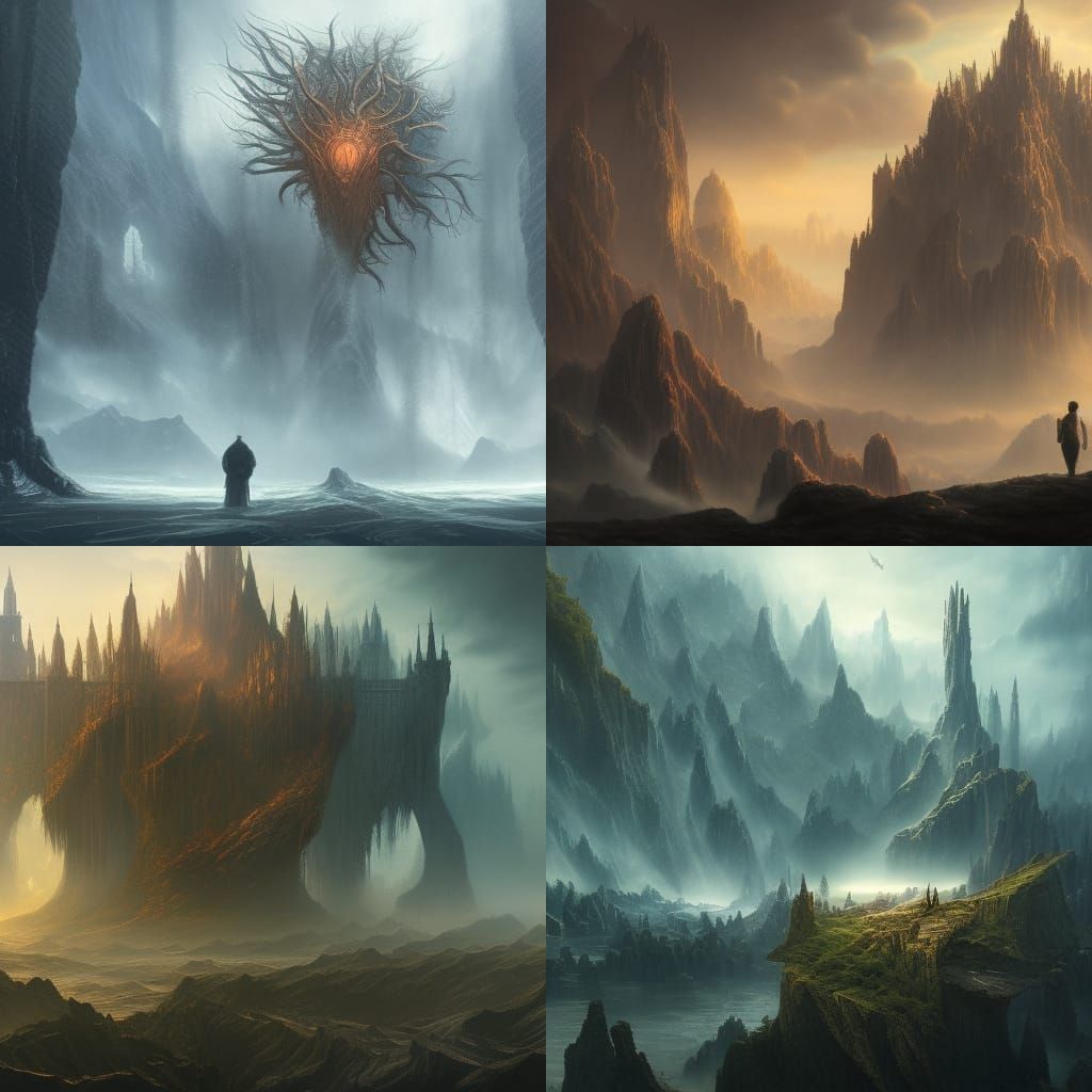 Fantastical Matte Painting with Intricate Details