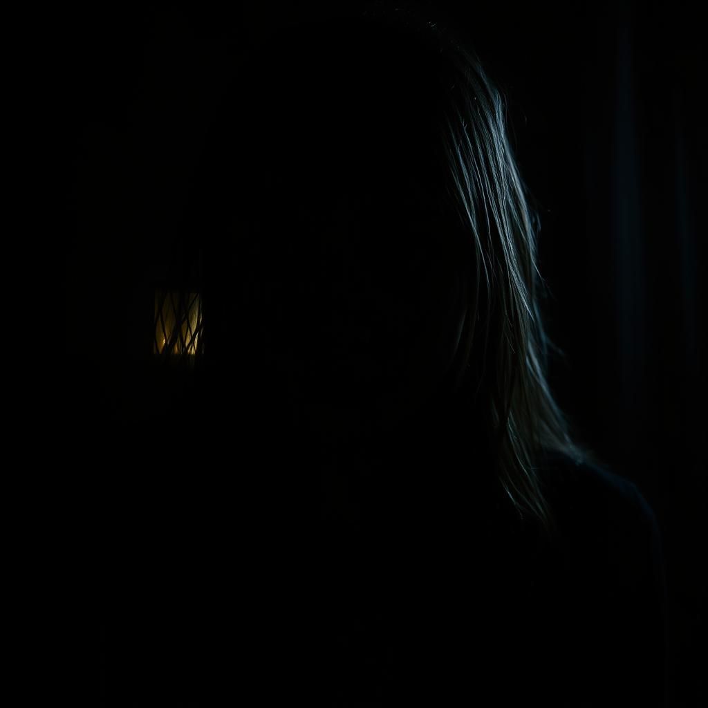 Lovecraftian Horror: Sinister Gothic Woman in the Dark