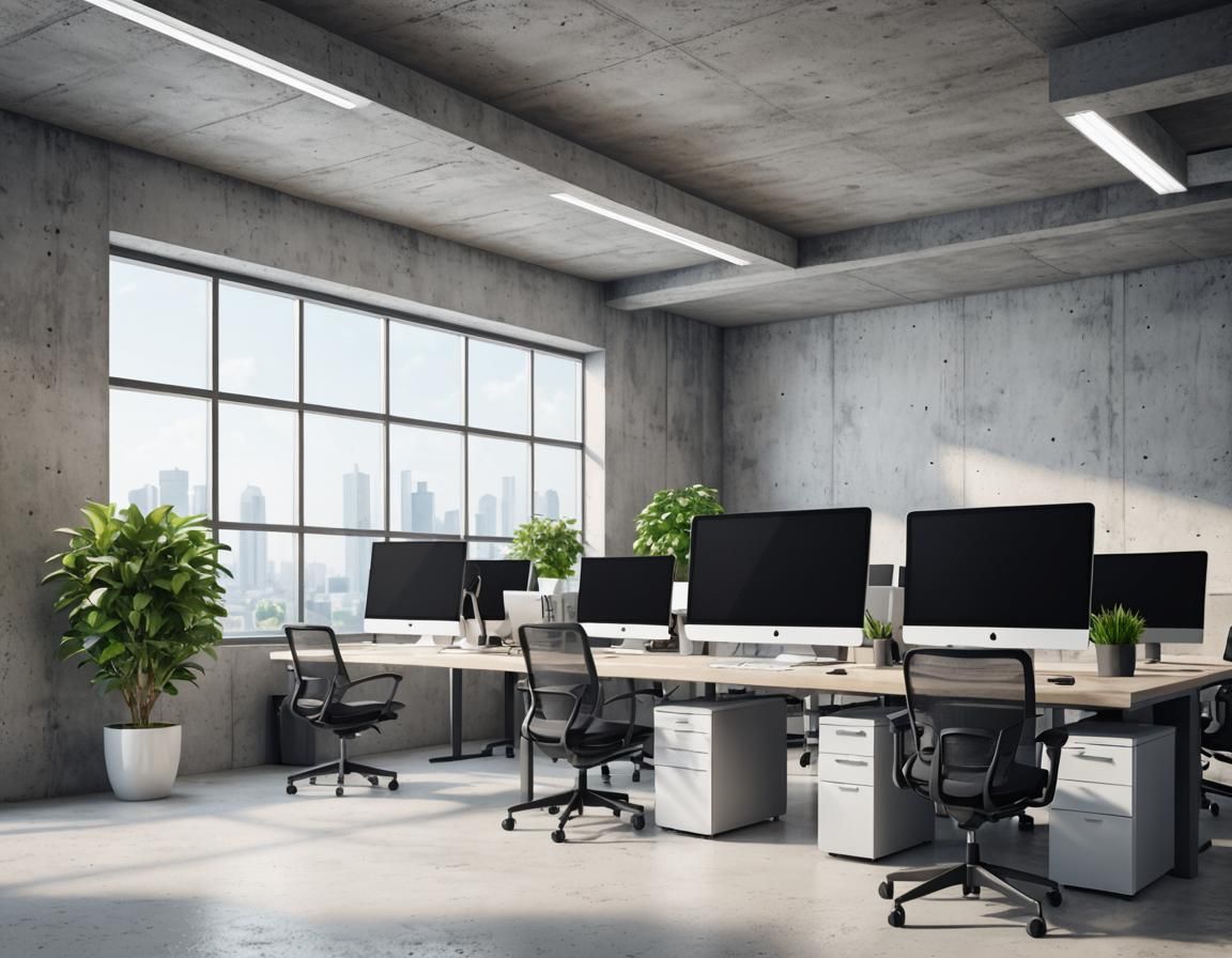 Modern Office Space with Industrial Touches