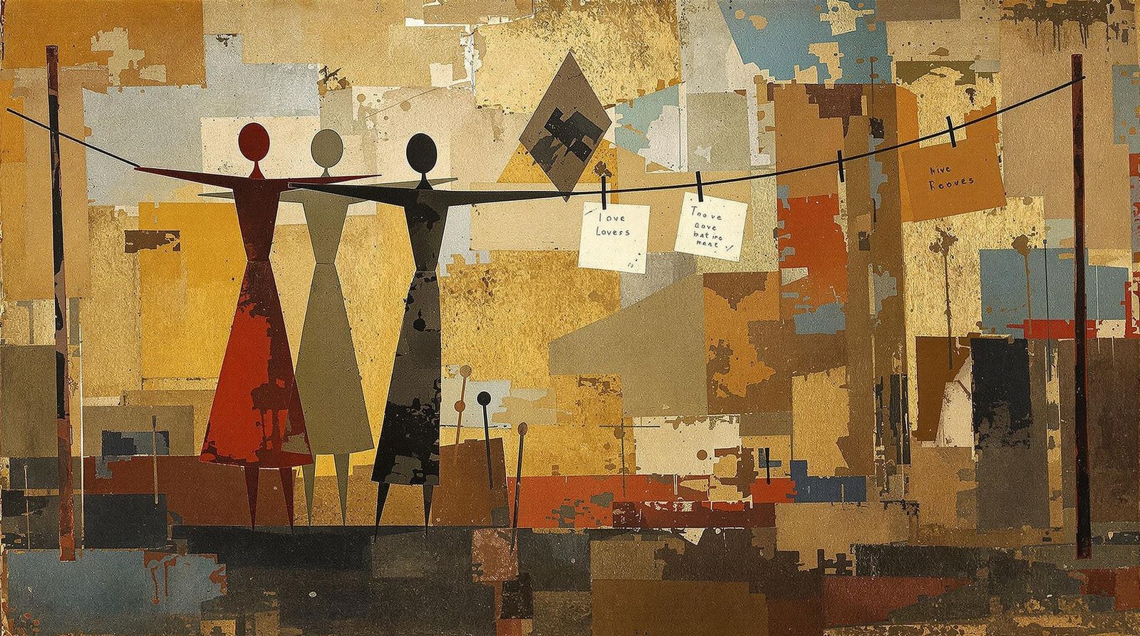 Lovers' Joyous Sorrow in Modernist Style