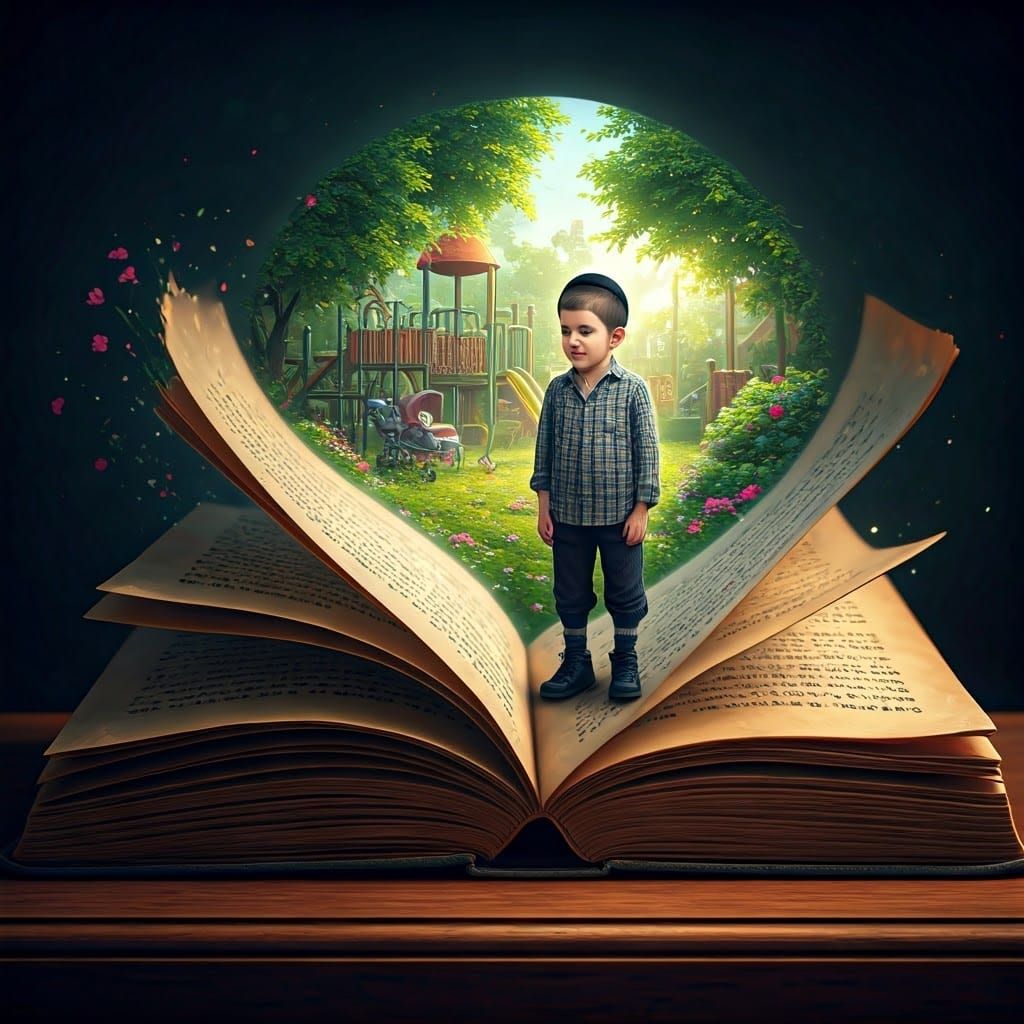 Whimsical Playground Emerges from Ancient Book