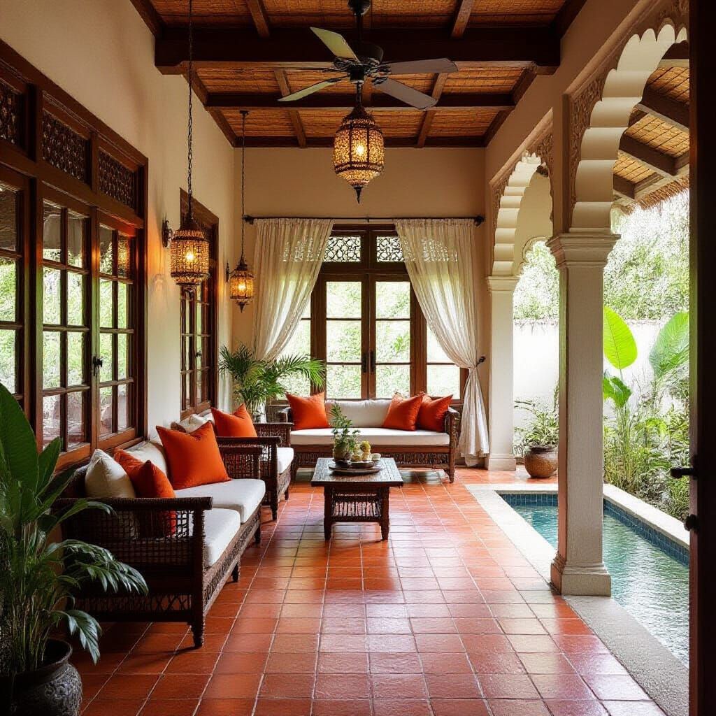 Monsoon Inspired Traditional Indian Home Interior