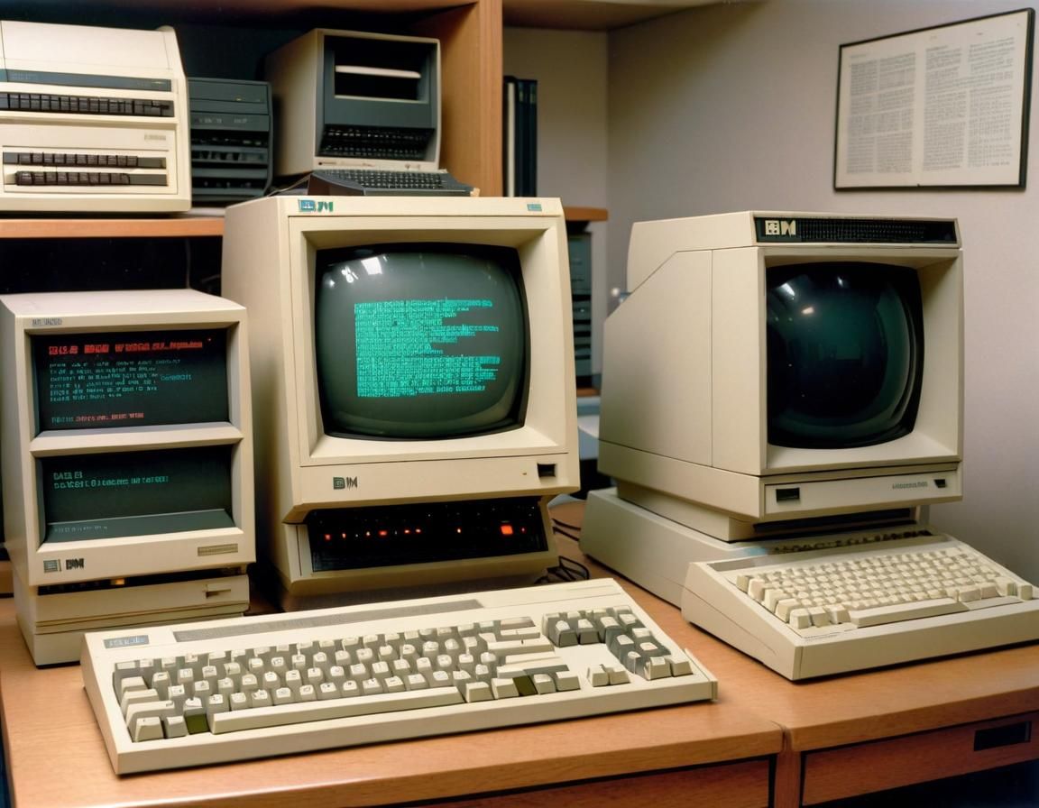 1986 IBM Computer with DOS - Cinematic Detail