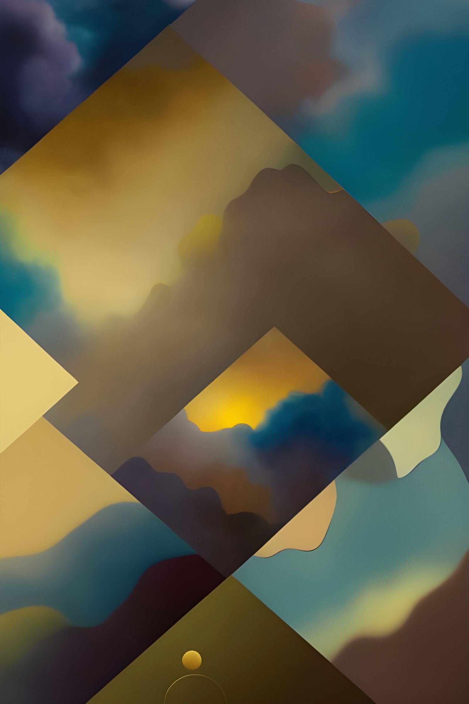 Smooth Abstract Cycles and Gold Matte Painting