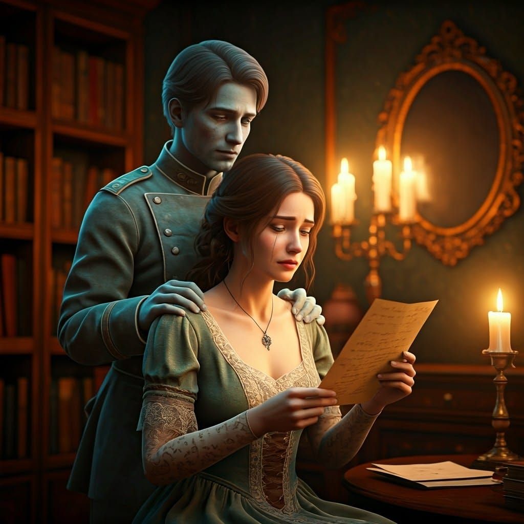 Romantic Longing in Golden Light