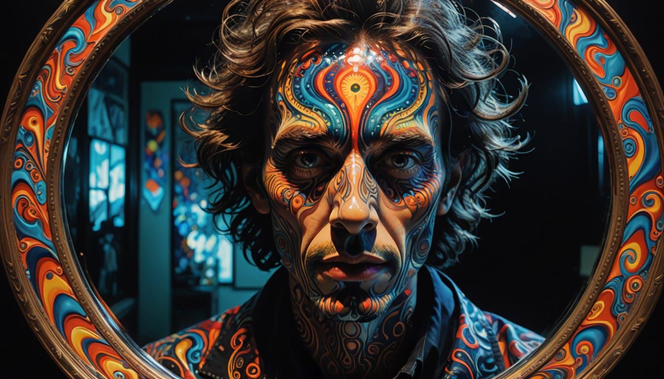 Surreal Mirror Reveals Fragmented Human Identity