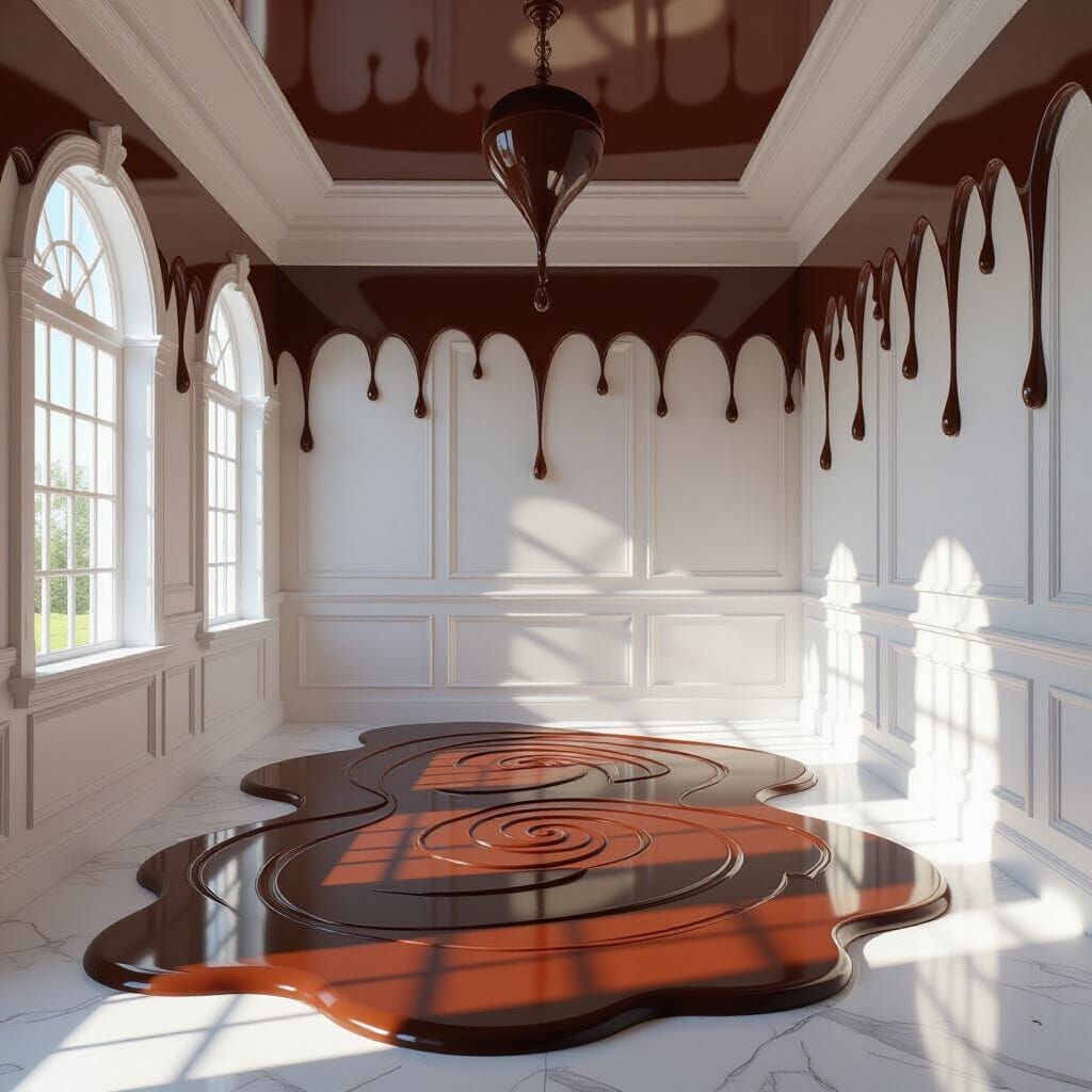 Chocolate Drip Room in 3D Anime Style