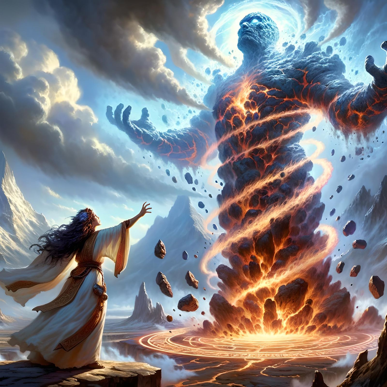 D&D Summon Elemental Monolith Spellcasting