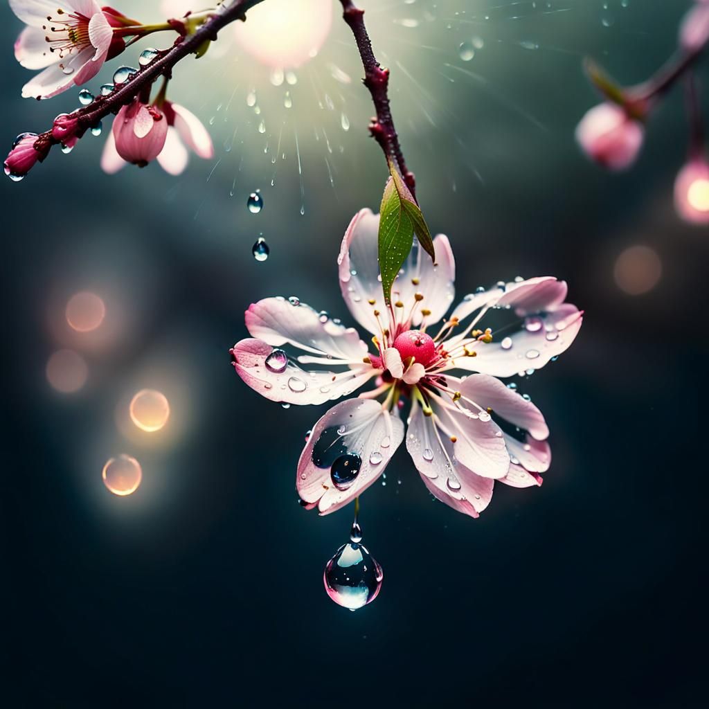Dreamy Cherry Blossom Fairy: Macro Photography