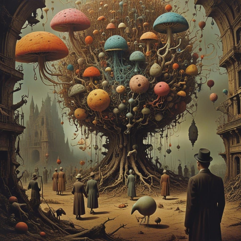 Cryptic Photo of Motivation in Surreal Vintage Style