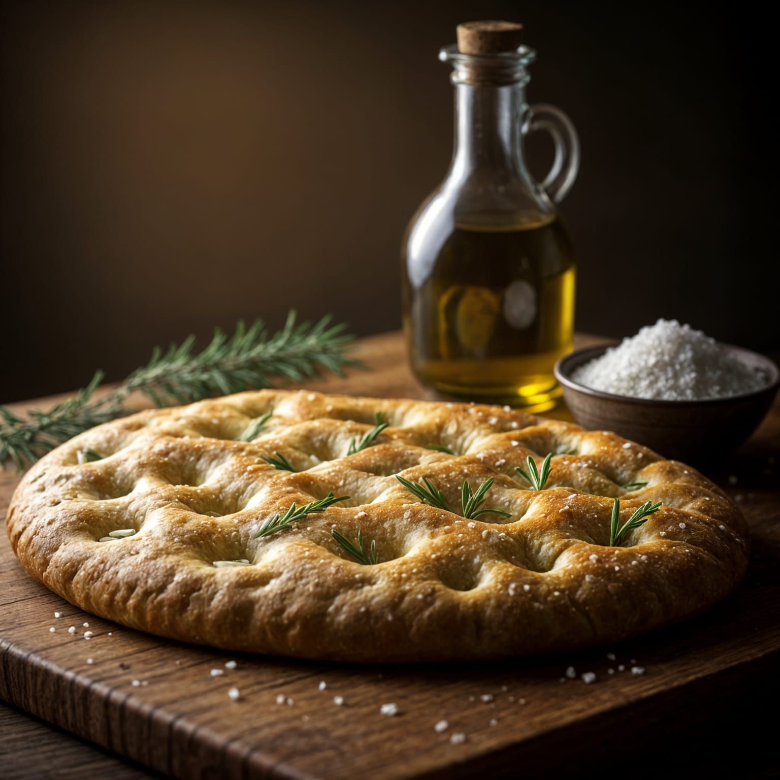 Elegant Italian Focaccia with Olive Oil and Herbs