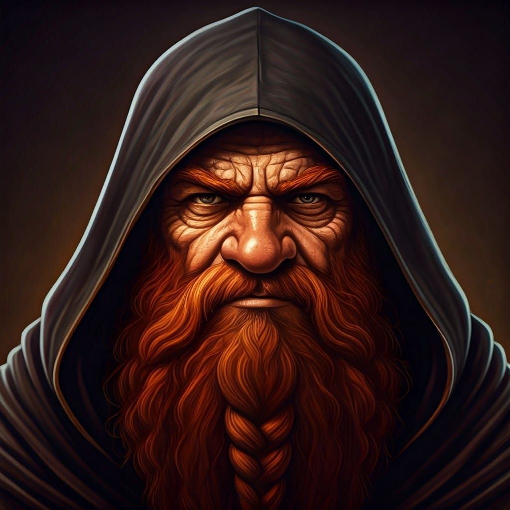 Intricate Dwarf Thief Portrait in Baroque Fantasy Style