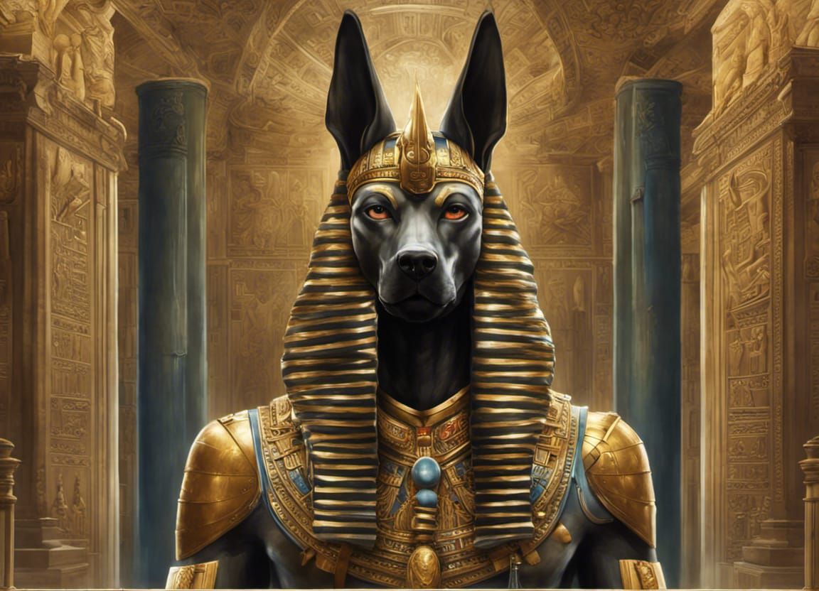 Anubis: Hyperdetailed God of the Dead in Gold Armor