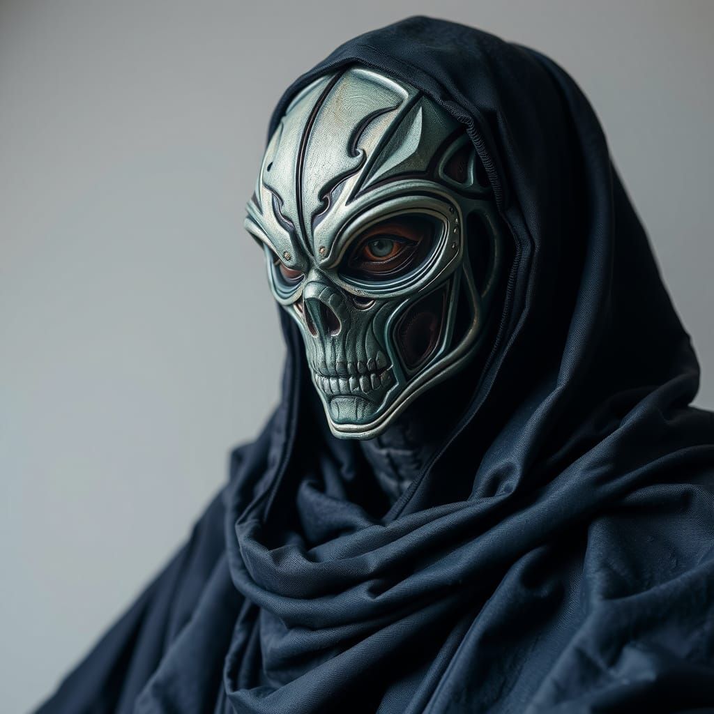 Masked Alien Creature in Sci-Fi Fantasy Portrait