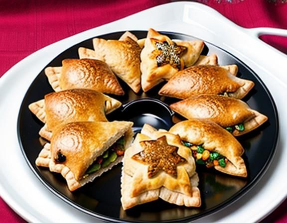 Delicious Pasties Arranged on a Platter