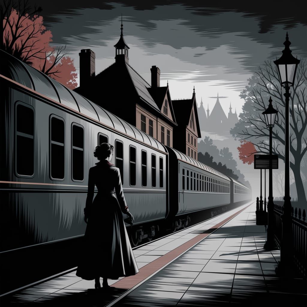 Moody Gothic Victorian Train Station
