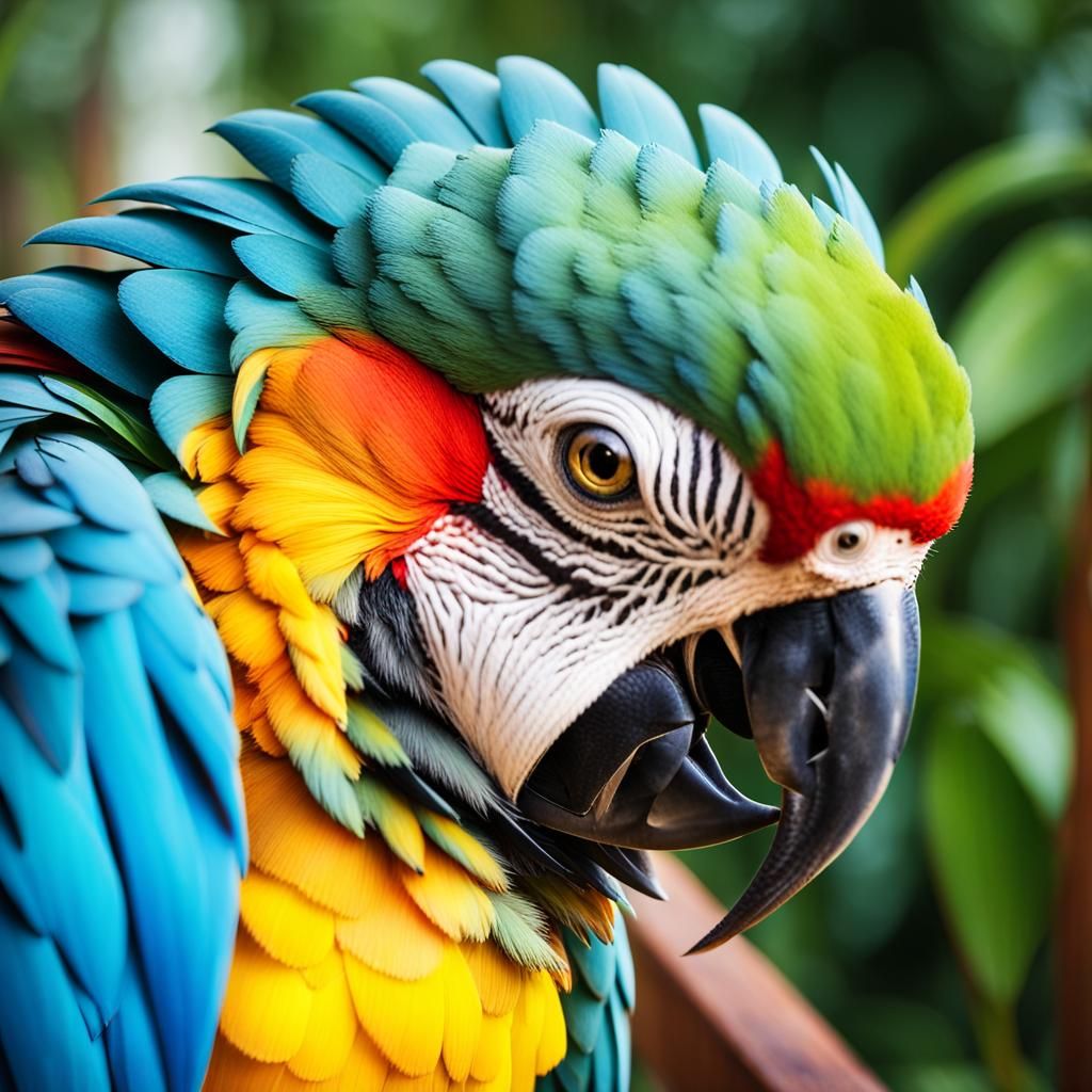 Exotic Tropical Bird Perched on Casa del Loro