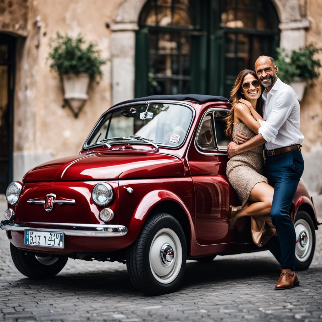 Jennifer Lopez in FIAT500, Italy: Photography