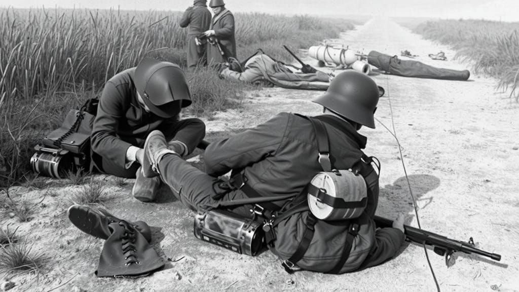 Realistic War Scene in France, 1941