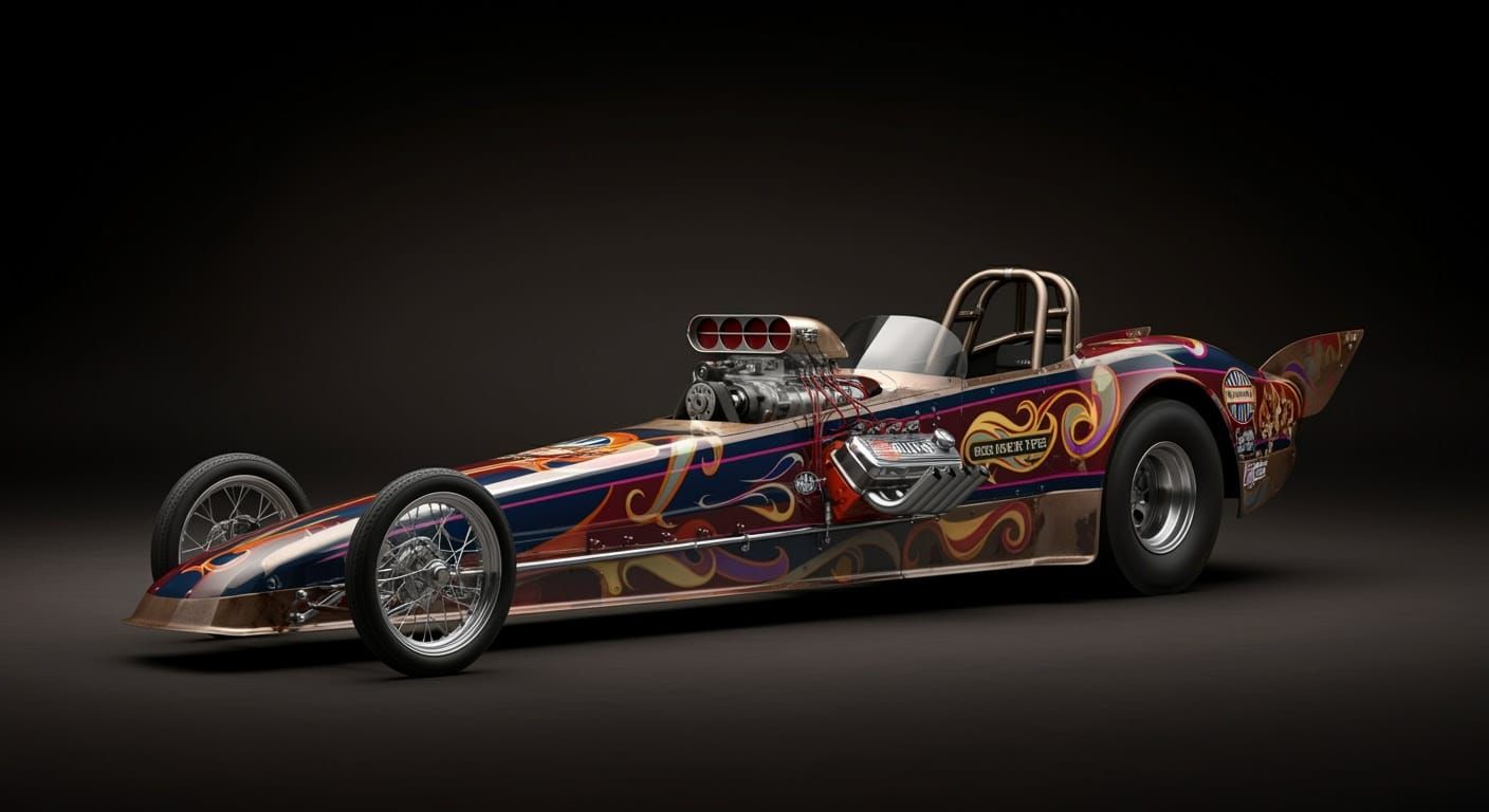 Retro-Futuristic Dragster Inspired by British Boom