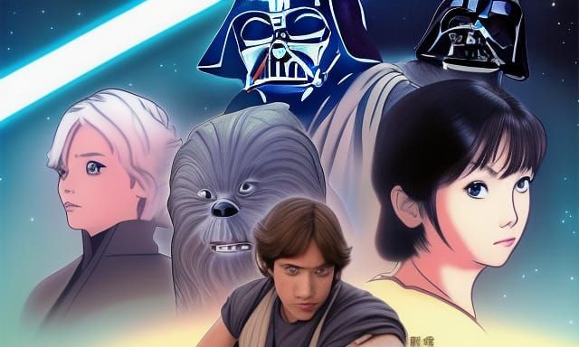 Star Wars Reimagined as Japanese Anime Portrait