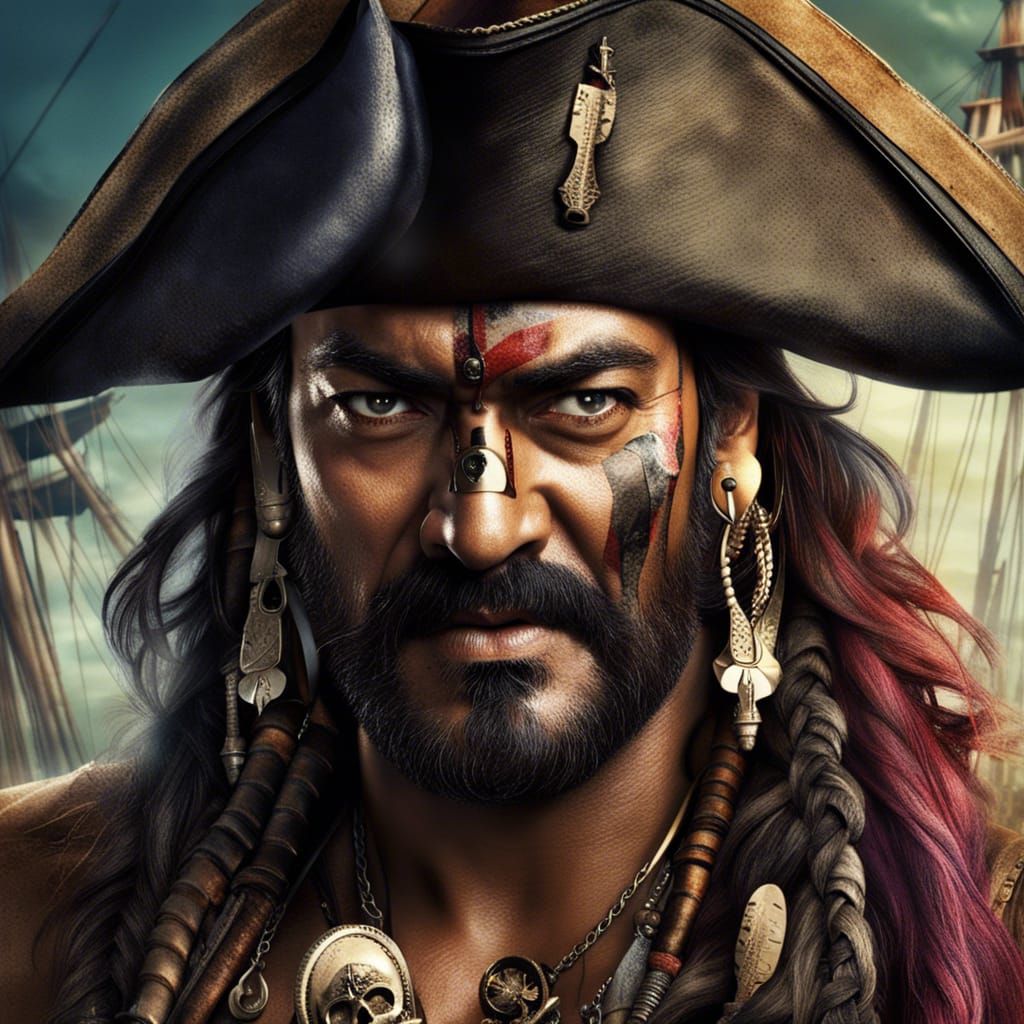Indian Actor as Caribbean Pirate Character