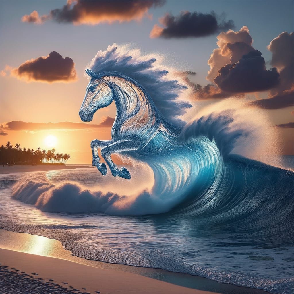 A horse made of water