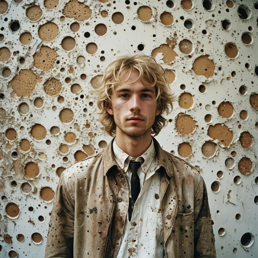 Surreal Mural Man with Lo-Fi Aesthetic