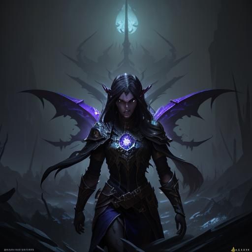 Hyperdetailed Dark Elf Concept Art in 8K