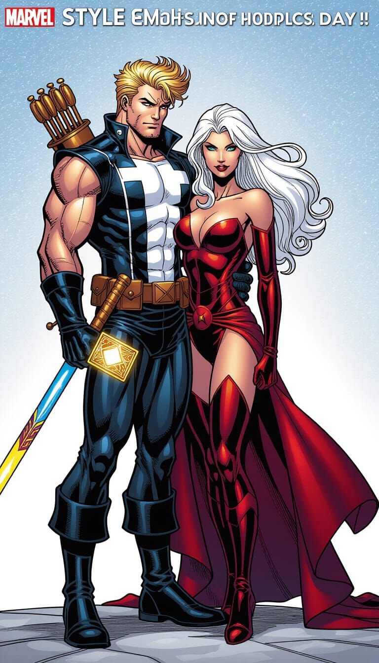 Gambit and Rogue: Comic Book Realism Fusion