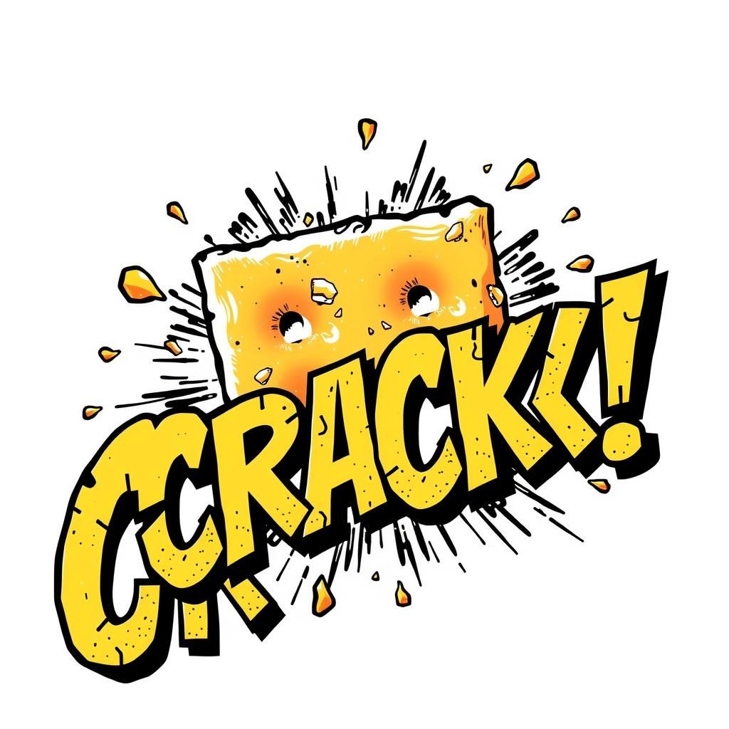 a cracking cracker with the word "CRACK!"