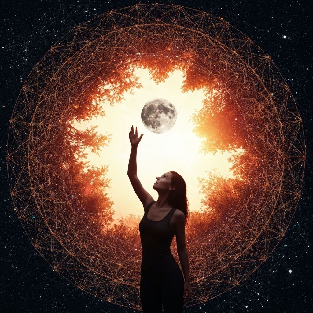 Cosmic Transhumanist Woman in Forest Network