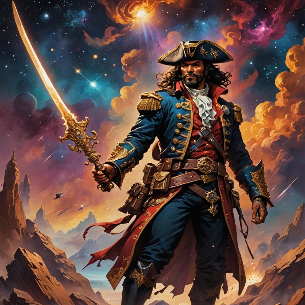 Baroque Space Pirate Captain Concept Art