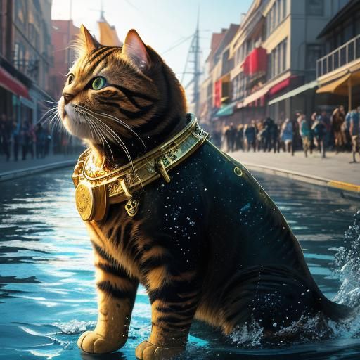 Hyperrealistic Cat and Teddy Bear Street Parade