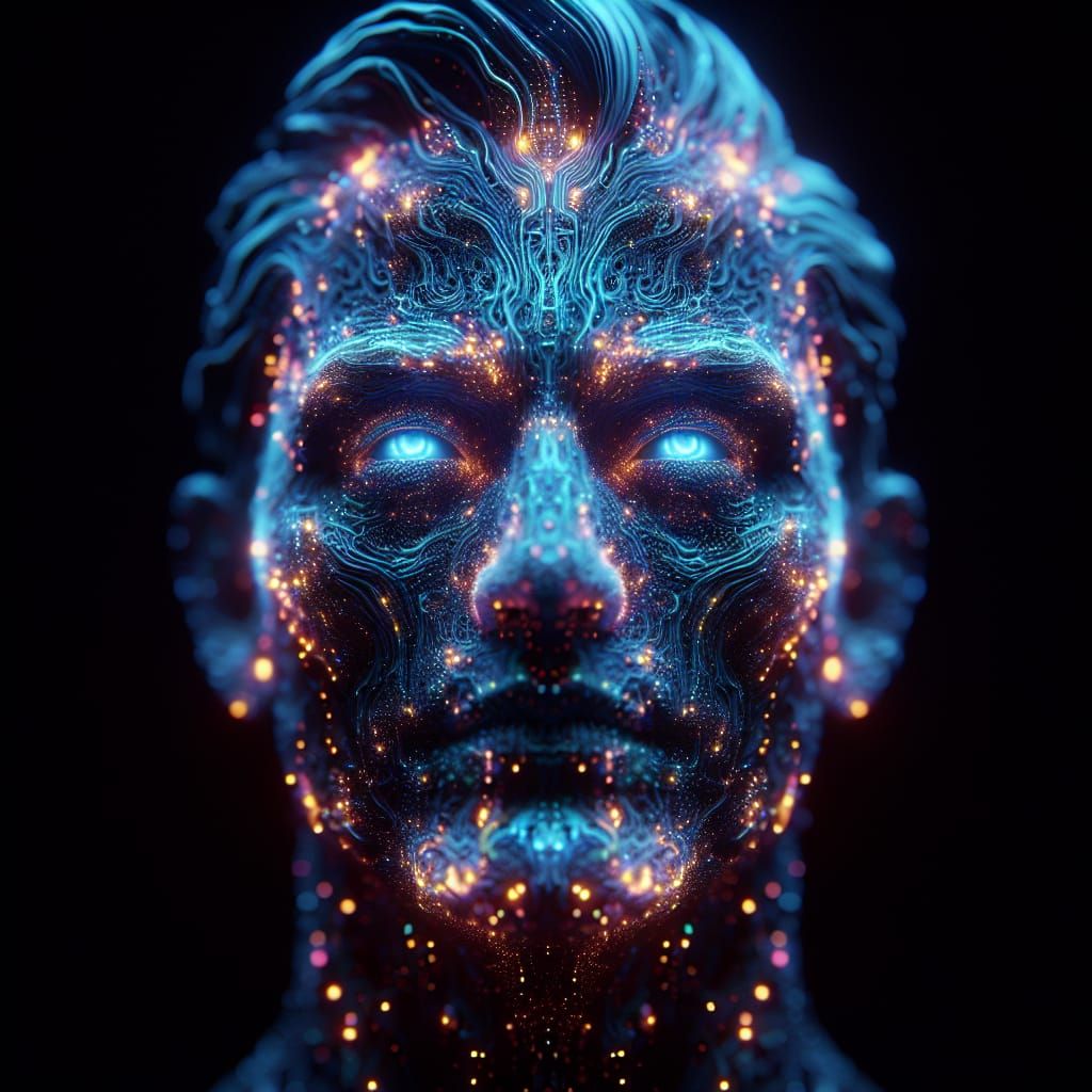 Visage phosphoresent, intricate details, HDR, beautifully sh...