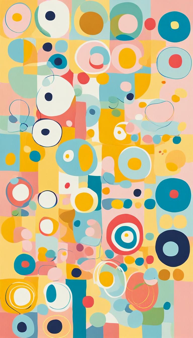 Playful Pastel Minimalism in Expressionist Style