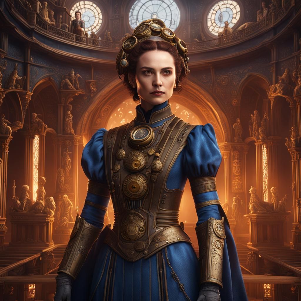 Steampunk Padmé Amidala in Detailed Matte Painting