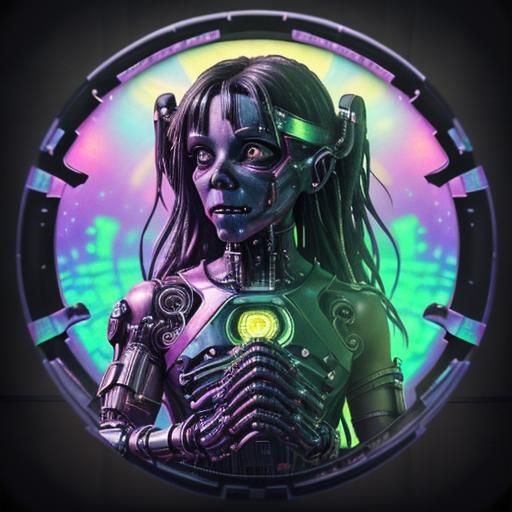 Toxic Punk Character in Dark Horror Landscape
