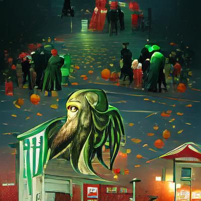 Cthulhu's Halloween Carnival: A Cartoonish Delight