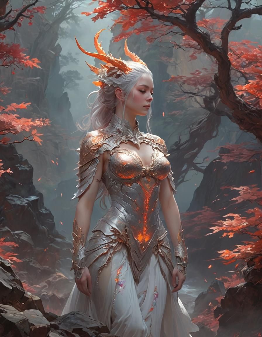 Ethereal Void Dragon on Misty Hill in Krenz Cushart Style