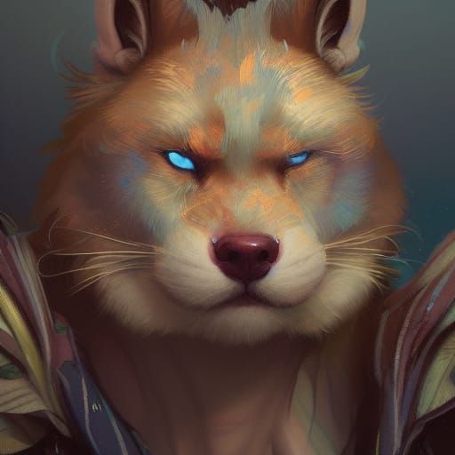 Detailed Furry Portrait in Hyperdetailed Style