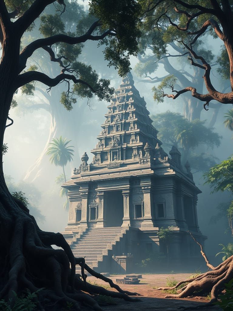 Ancient Temple Ruins in Untouched Forest: 3D Game Cinematic