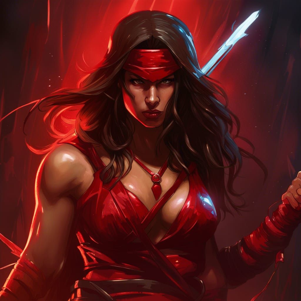 Elektra in Dark Fantasy DnD Style