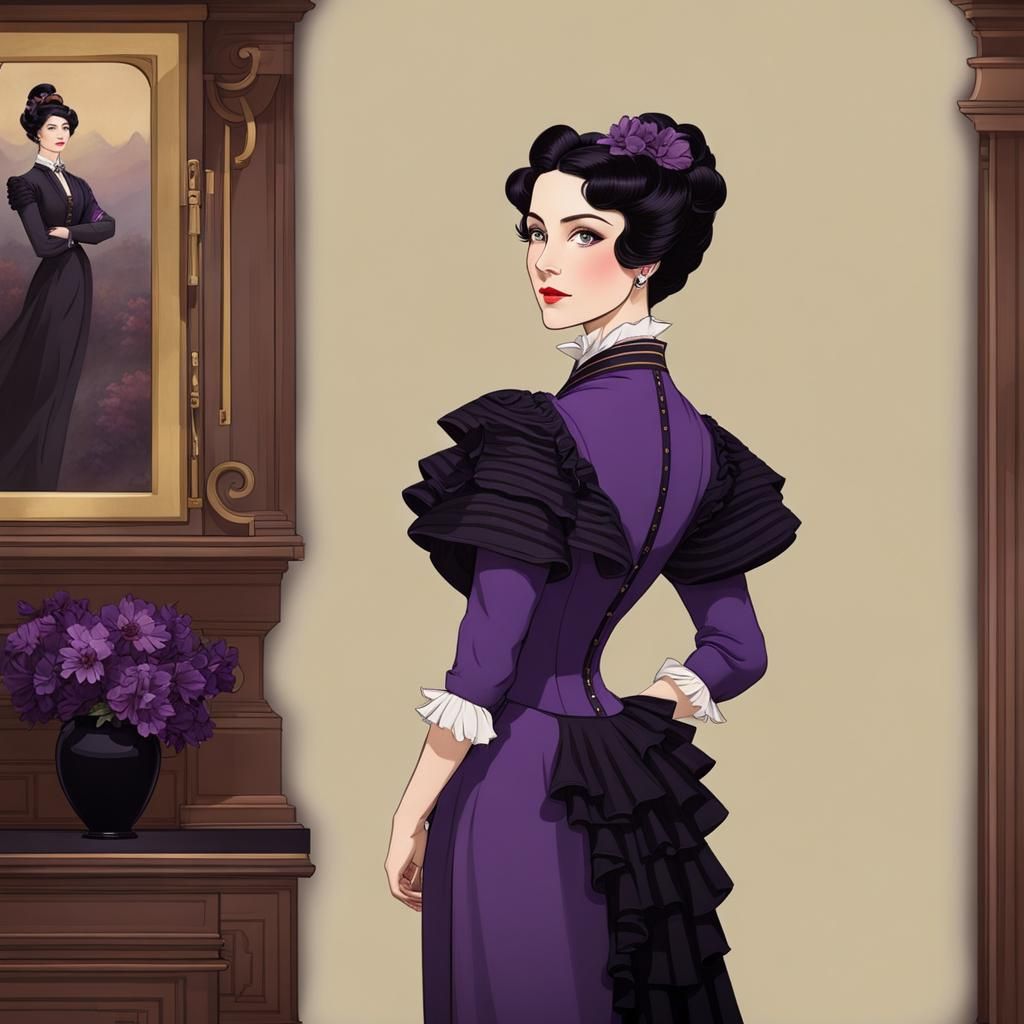 Noblewoman in purple dress 2